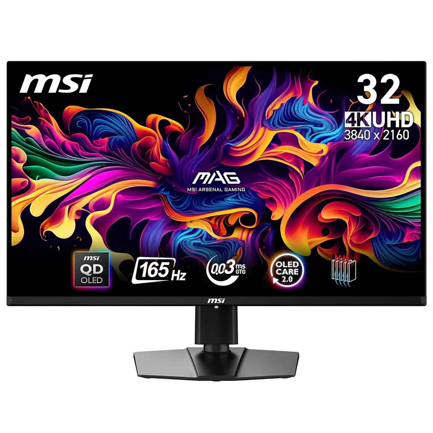 Monitor OLED Gaming 31,5" 4K UHD, Pannello Quantum Dot OLED 3840 x 2160 , 165Hz / 0.03ms - MSI MAG 321UP QD-OLED - BREUNOR
