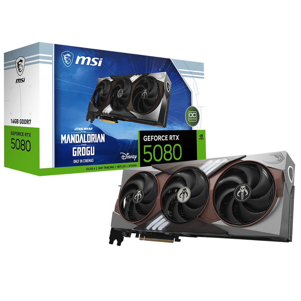 Scheda Video MSI RTX 5080 16GB "The Mandalorian & Grogu" EDITION OC DISNEY NVIDIA GeForce GDDR7