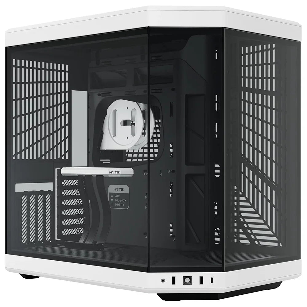 Case HYTE Y70 BLACK/WHITE PC Mid Tower ATX, E-ATX , Triplo Vetro temperato, Porte 1x USB-C 3.2 Gen 2, 2x USB-A 3.2 Gen 1 - BREUNOR
