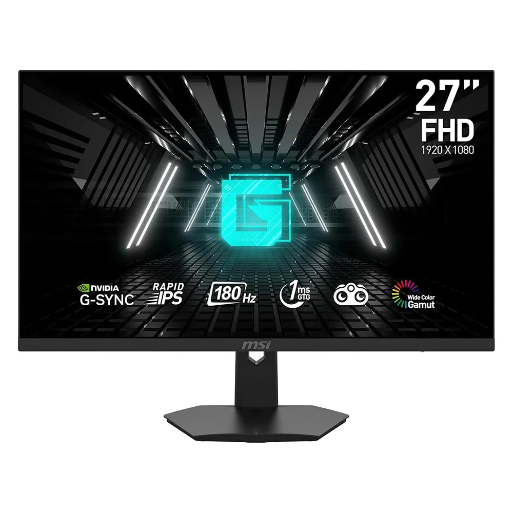 MSI G274F Monitor Gaming 27", 180 Hz, 1ms, Rapid IPS, FHD (1920x1080), G-Sync Compatibile, Console Mode, DP 1.2a, HDMI 2.0 - Night Vision, Anti-flickr, Less Blue light - BREUNOR