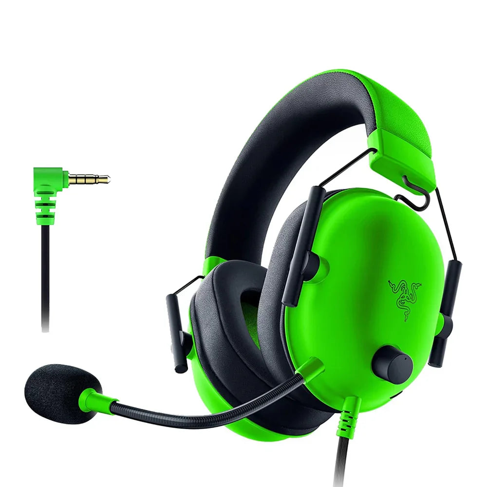 Razer BlackShark V2 X - Cuffie E-Sport cablate multipiattaforma (Cuffie cablate con driver da 50 mm, cancellazione del rumore per PC, Mac, PS4, Xbox One e Switch) Verde - BREUNOR