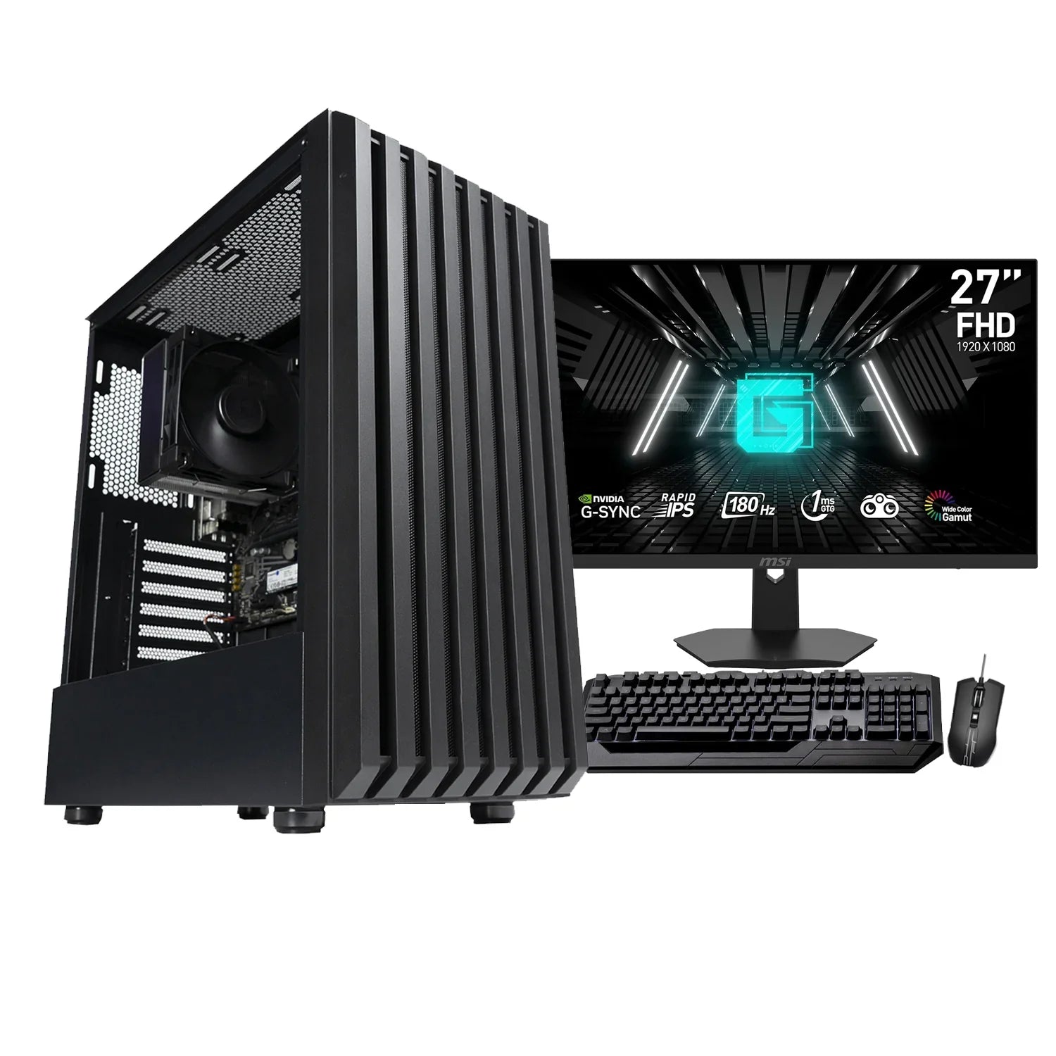 BREUNOR STRIKE - PC Desktop Intel i7 14700K , RAM 32GB DDR5 , SSD 1TB, Windows 11 PRO + Monitor MSI 27" + Kit Tastiera e Mouse Meccanica - BREUNOR