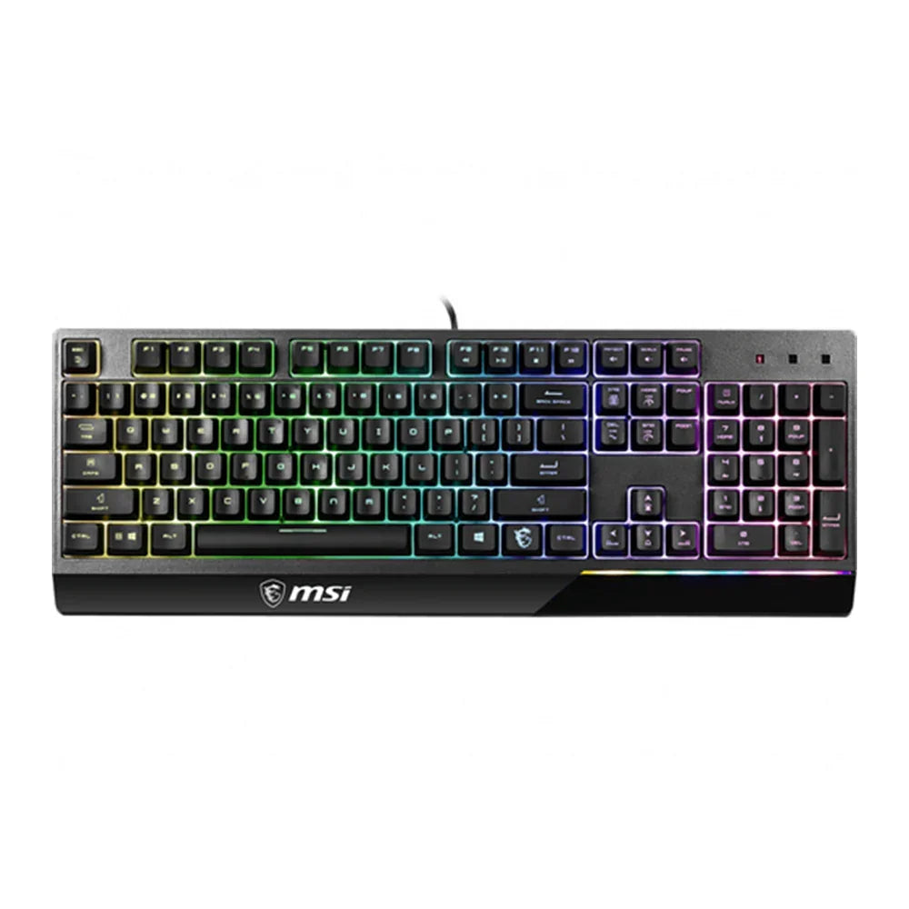 Tastiera Gaming Semi Meccanica + Mouse Con Filo Gaming Clutch GM11, RGB Mystic Light, MSI Vigor GK30 - Layout ITALIANO, Nero - BREUNOR