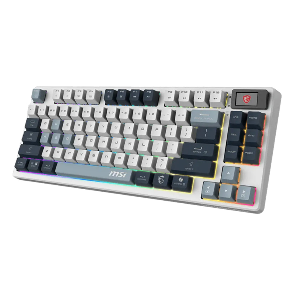 Tastiera Meccanica Gaming (Layout ITA) - MSI GK600 BLUE FORGE KEYBOARD ITA WHITE DARK BLUE25 LIGHT