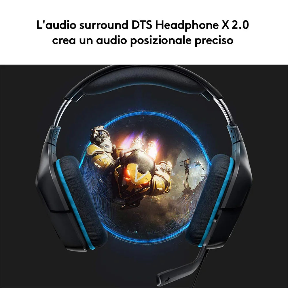 Logitech G G432 Cuffie Gaming Cablate, Audio Surround 7.1 - BREUNOR