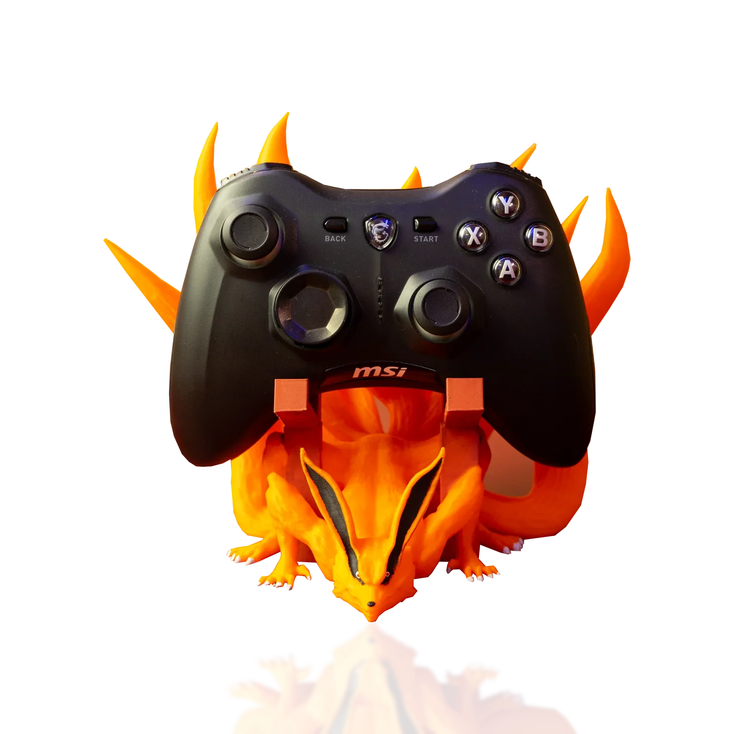 PORTA JOYPAD Dipinto a Mano Supporto Porta Joystick UNIVERSALE " Volpe a 9 Code " In filamento PLA - BREUNOR