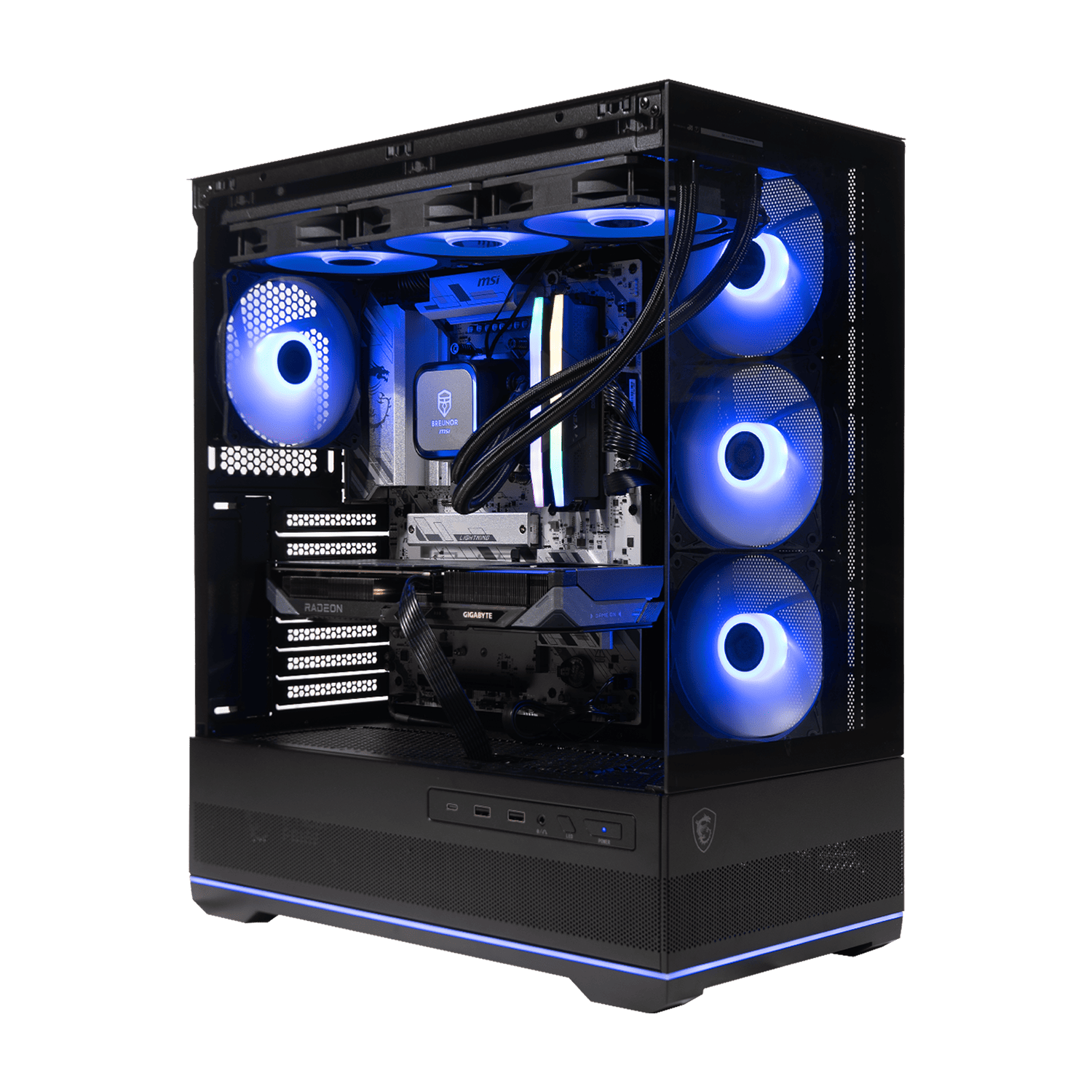 BREUNOR ODIN - PC Gaming Ryzen 7 7800X3D , RTX 5070 12GB, Ram 32GB DDR5 6000Mhz, SSD 1000GB NVMe, Dissipatore a Liquido 360mm, Windows 11 Pro