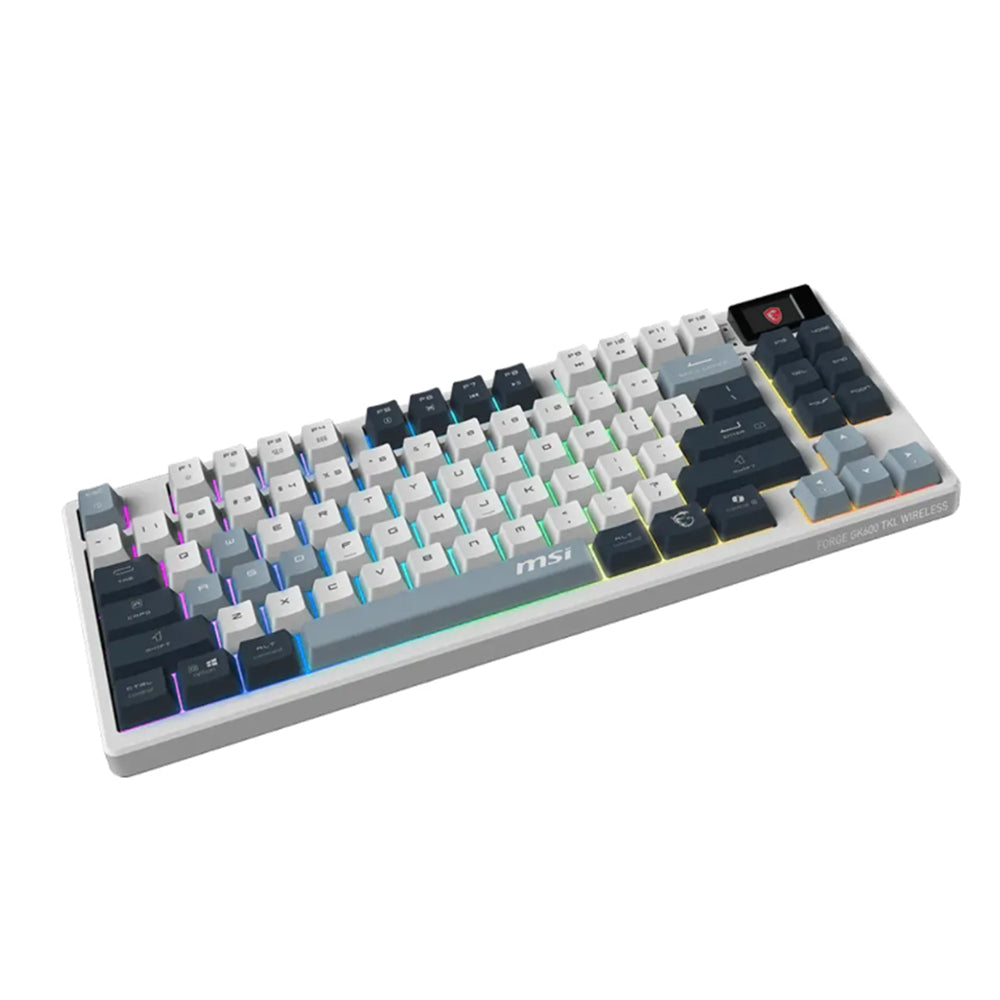 Tastiera Meccanica Gaming (Layout ITA) - MSI GK600 BLUE FORGE KEYBOARD ITA WHITE DARK BLUE25 LIGHT