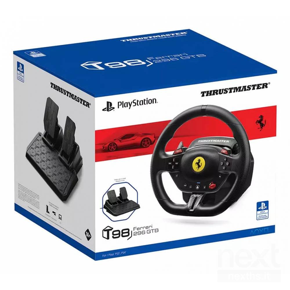 Thrustmaster T98 Ferrari 296 GTB Volante con Pedali PS5/PS4/PC