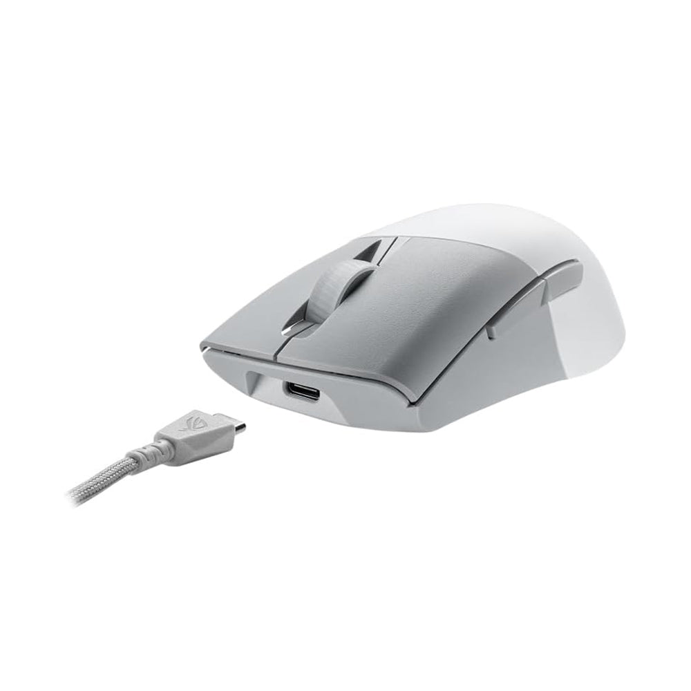 Mouse Gaming Moonlight White Wireless Asus - Souris ROG KERIS , Ultra-leggero da 75g con Sensore 36K e Tecnologia SpeedNova