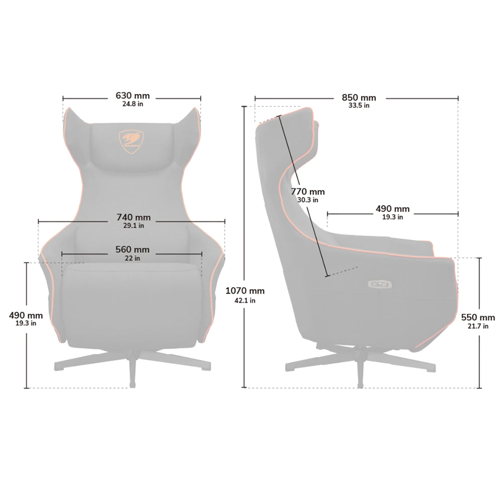 Poltrona Gaming Cougar Magus Zero Gravity Electric Recliner - Nero