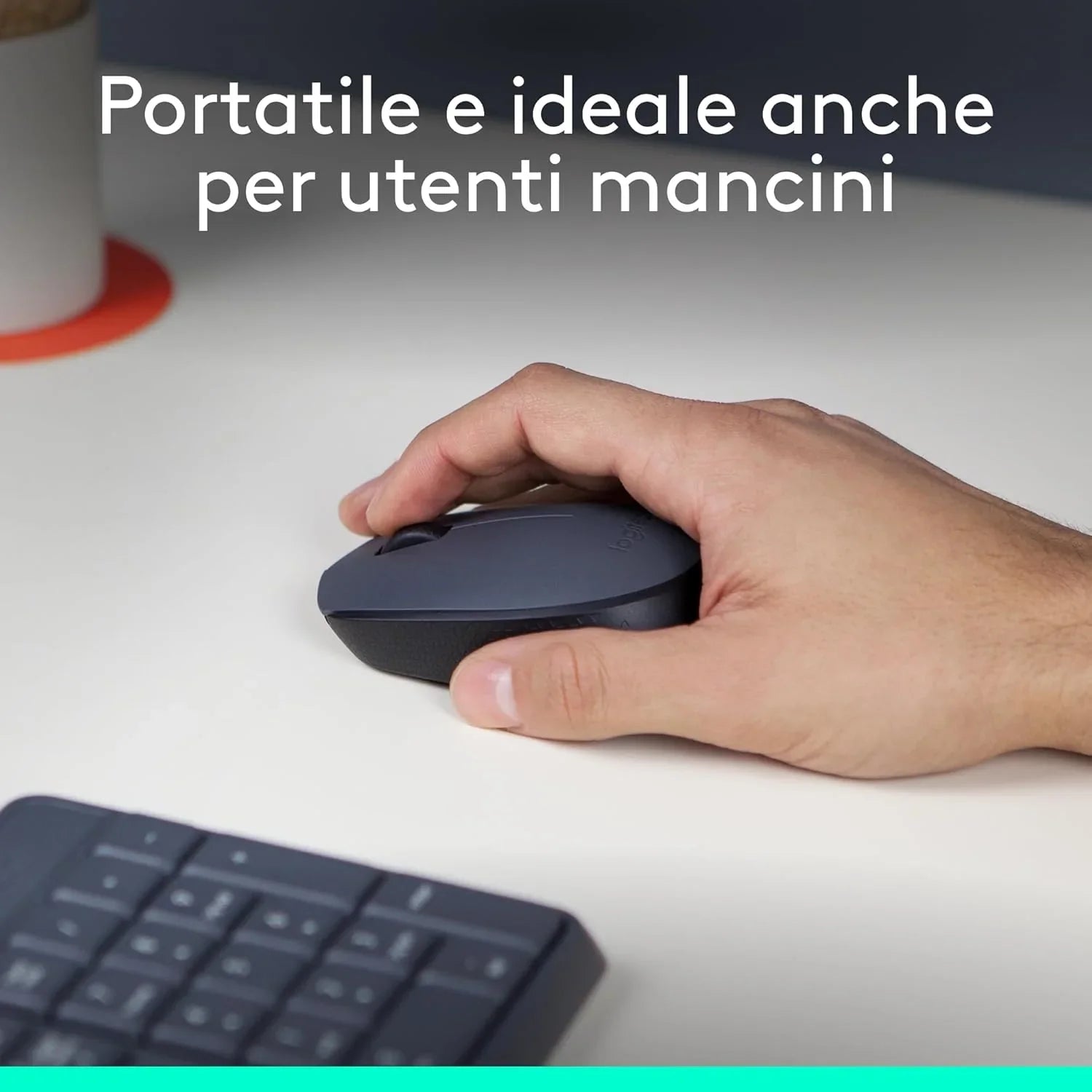 Logitech M170 Mouse Ottico 800dpi 2 tasti Wireless Nero - BREUNOR