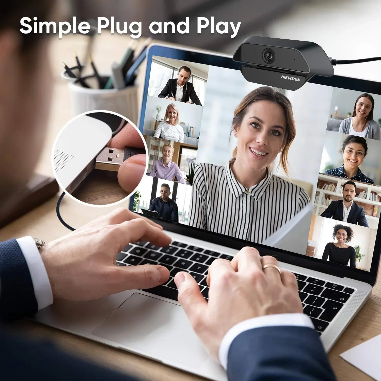 WEBCAM HIKVISION 2MP, MICROFONO, USB 2.0, 1920 x 1080, 30/25 fps - BREUNOR