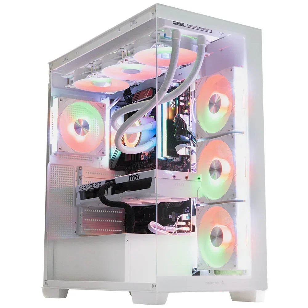 BREUNOR YUKI EXPRESS - Pc Gaming Intel i7 14700K, RTX 5080 16GB WHITE, SSD NVMe 1000GB, RAM 32GB DDR5 6000MHz WHITE, Dissipatore a Liquido 360mm, Windows 11 Pro - BREUNOR