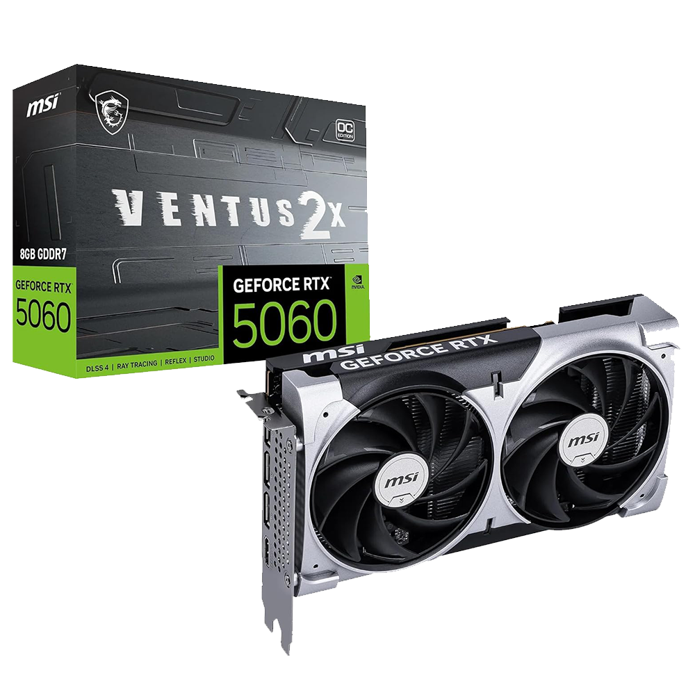 Scheda Video MSI NVIDIA GeForce RTX 5060 8G Ventus 2X OC Scheda Grafica Gaming GDDR7 128 bit