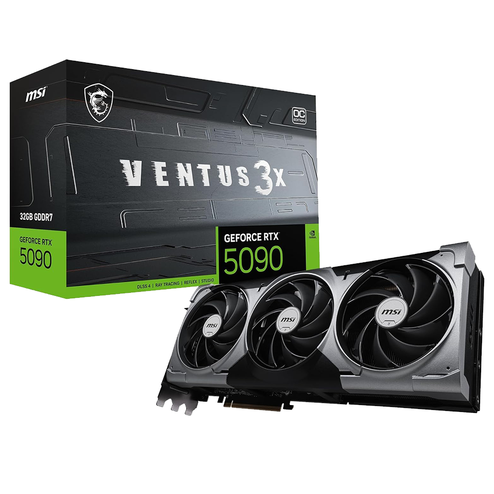 MSI GeForce RTX 5090 32G VENTUS 3X OC GDDR7 512bit, scheda video con frequenza di boost fino a 2452 MHz, PCIe Gen5