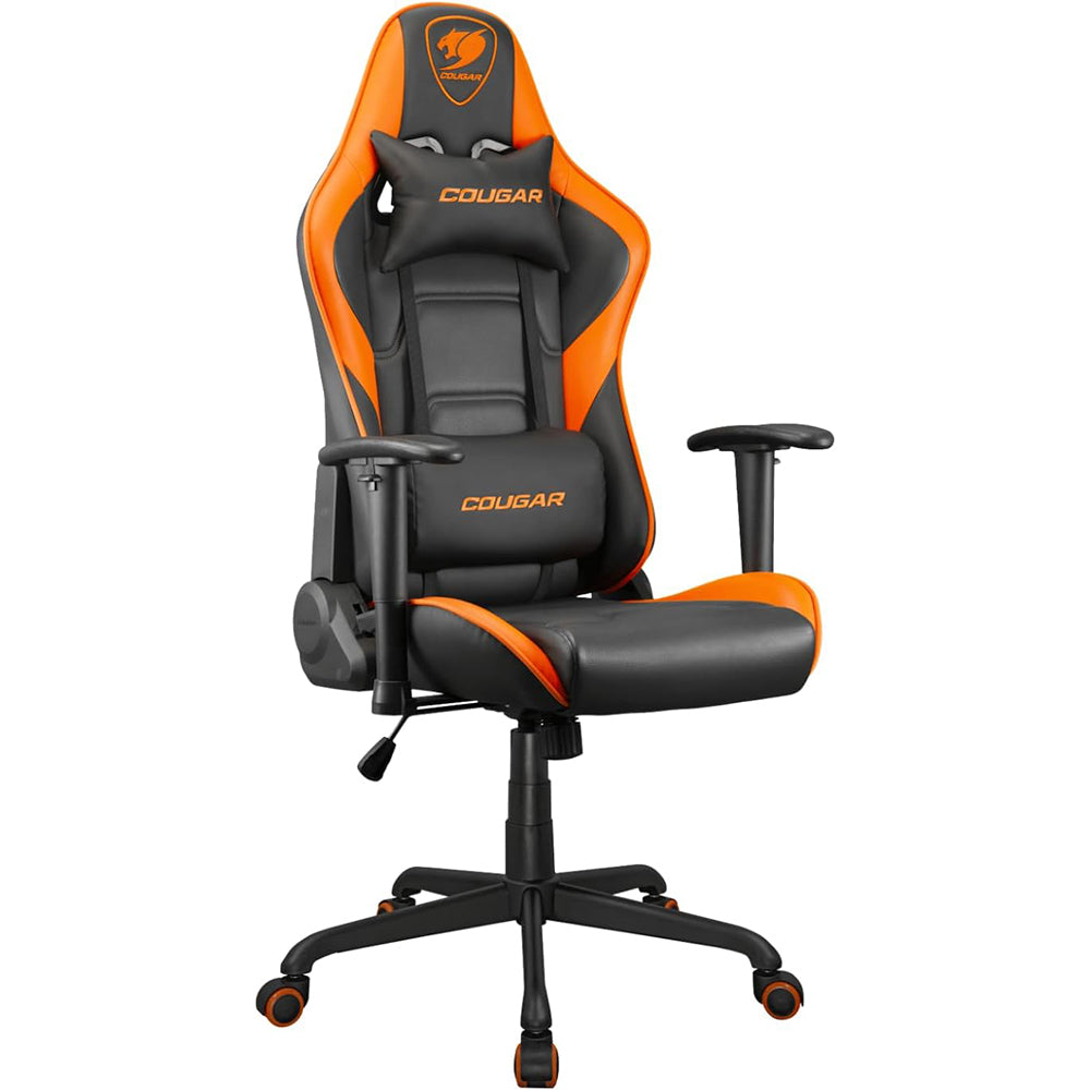 SEDIA GAMING PREMIUM COUGAR ARMOR ELITE CON RECLINAZIONE 160° E TELAIO IN ACCIAIO (NERO/ARANCIO)