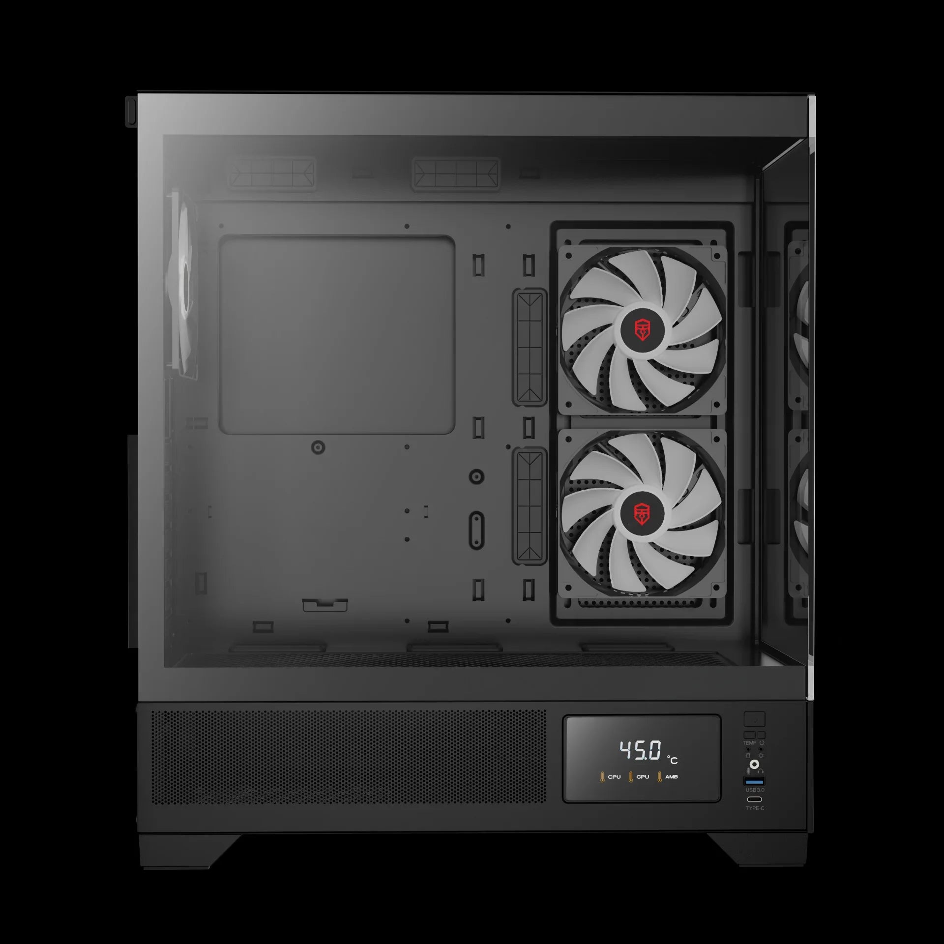 Case BREUNOR AKUMA V1 PC Mid Tower ATX, Micro-ATX & Mini-ITX,Vetro temperato, Filtro antipolvere - BREUNOR