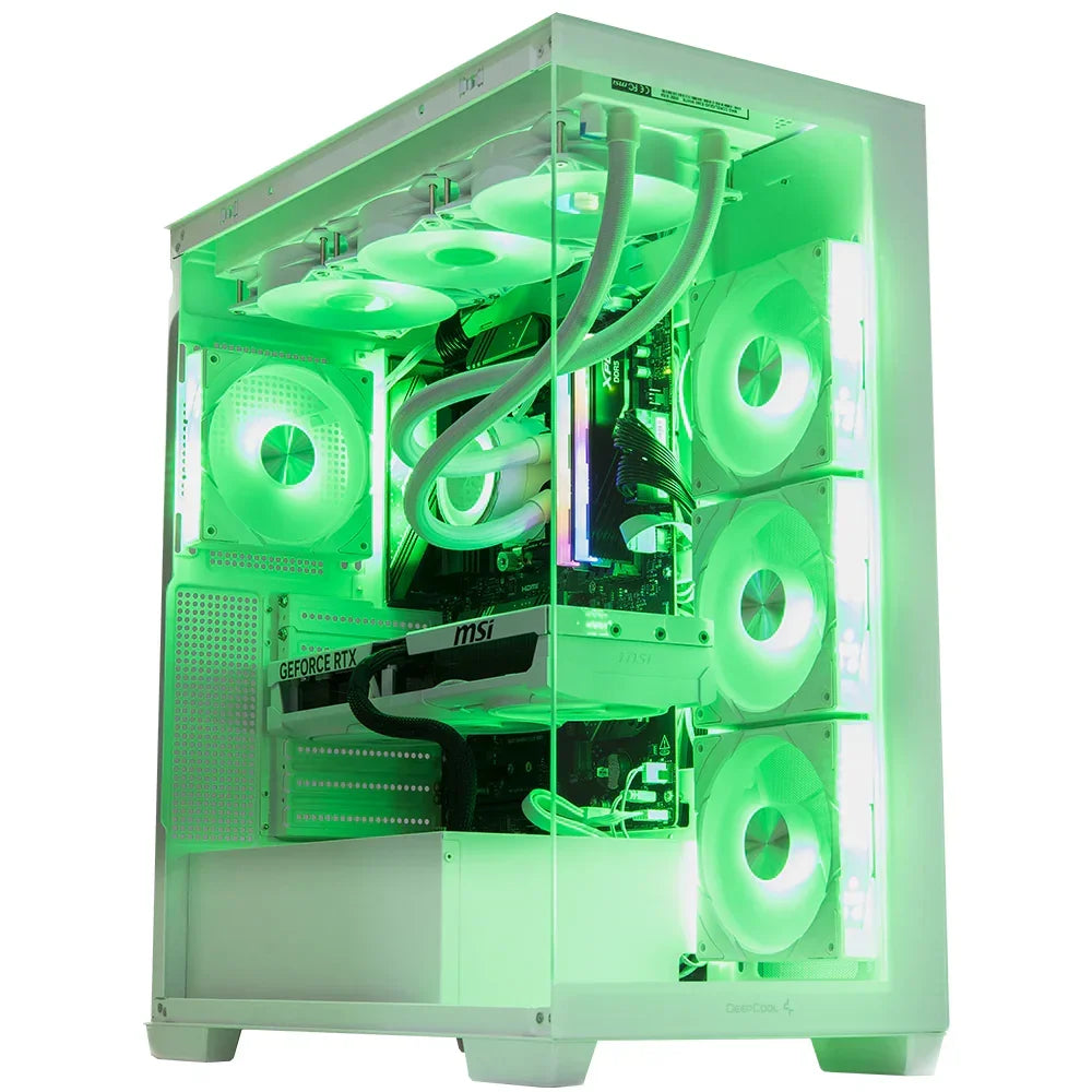 BREUNOR YUKI EXPRESS - Pc Gaming Intel i7 14700K, RTX 5080 16GB WHITE, SSD NVMe 1000GB, RAM 32GB DDR5 6000MHz WHITE, Dissipatore a Liquido 360mm, Windows 11 Pro - BREUNOR