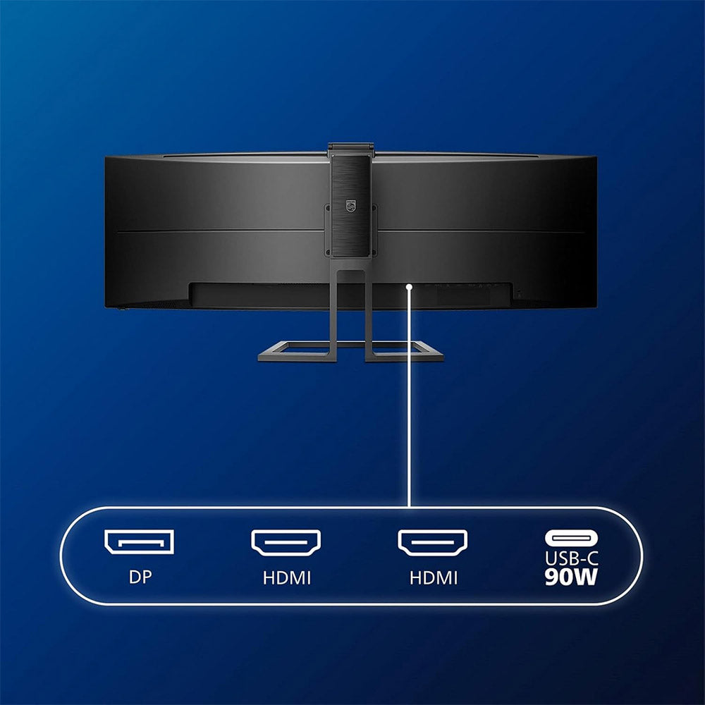Monitor Gaming Curvo Philips 49" 5K 499P9H, Gaming Superwide 32:9, risoluzione 5120 * 1440, Adaptive Sync, HDR 400