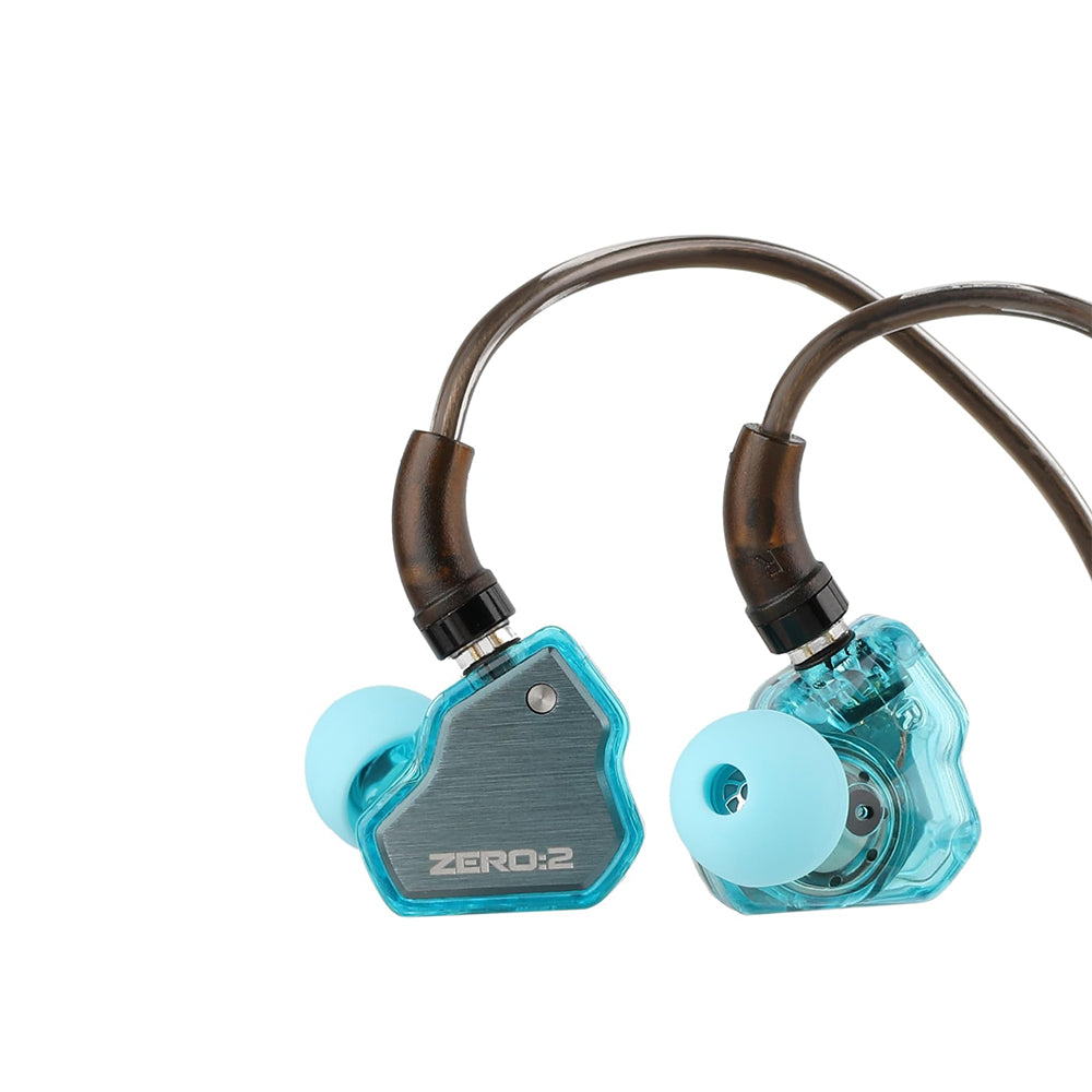 Cuffie Da Gioco, Linsoul 7Hz x Crinacle Zero:2 – Auricolari In-Ear Hi-Fi con Driver Dinamico 10m m & Tuning Potenziato ( Senza Mic, Blu)