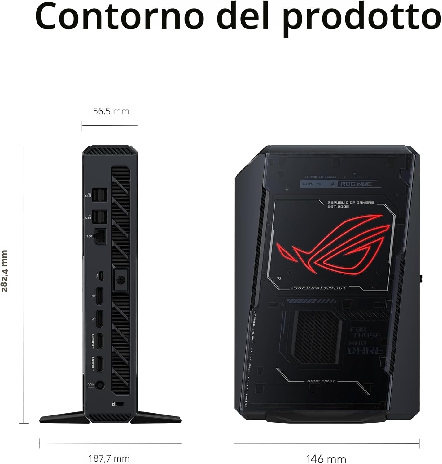 ASUS NUC 15 ROG - MINI PC GAMING Cpu Ultra 9 275HX , 32 GB di RAM DDR5 , SSD da 2 TB , RTX 5080 16Gb , W11 Home