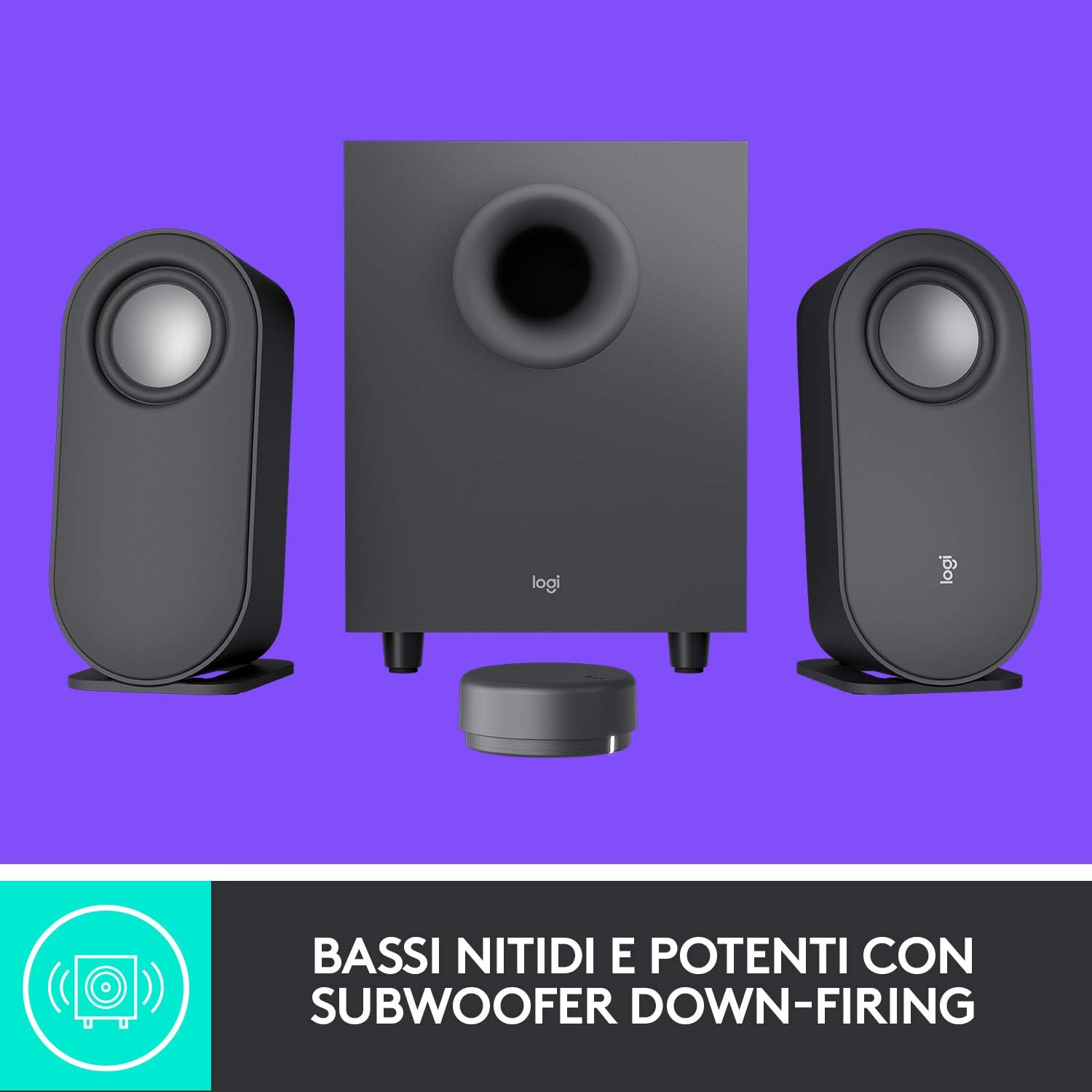 Speaker USB Logitech Z407 Altoparlanti Bluetooth per computer con subwoofer e controllo wireless