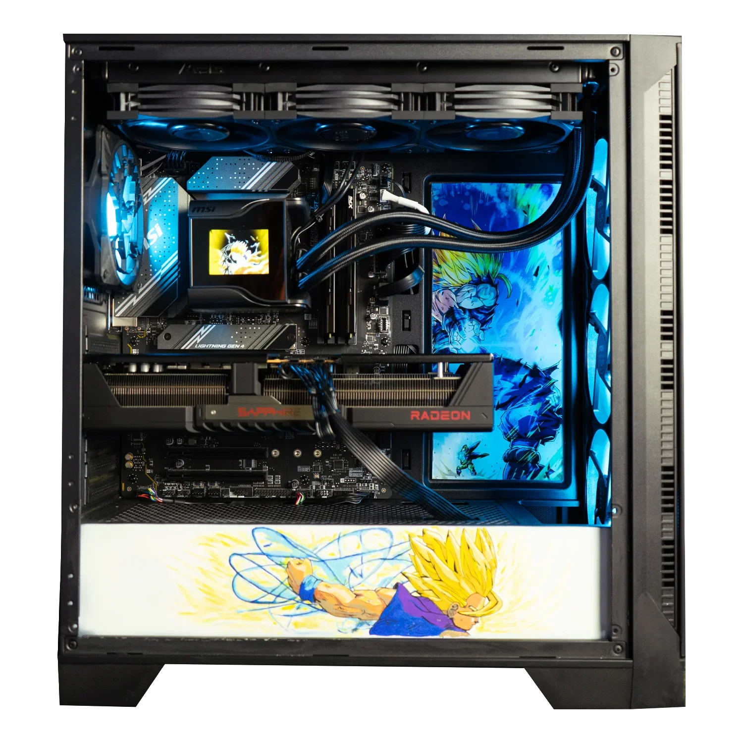 BREUNOR GOHAN V1 - PC Gaming Intel i7 14700K, RX 9070XT 16GB, RAM 32GB DDr5 , SSD 1TB NVMe, AIO 360mm LCD, Windows 11 PRO - BREUNOR