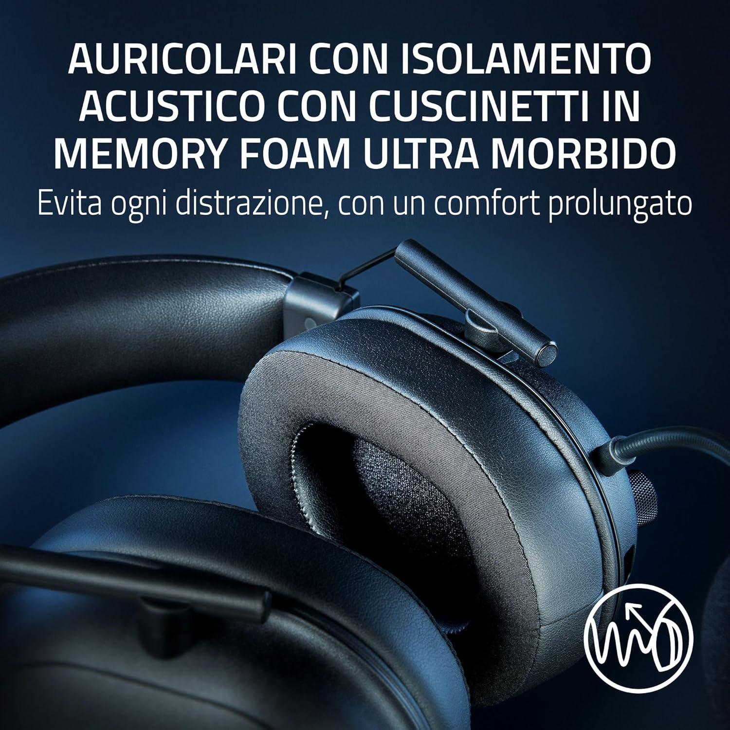 Razer BlackShark V2 HyperSpeed per PC Cuffie wireless per esport leggere ( 280g, Microfono HyperClear banda super larga, Driver TriForce in Titanio da 50 mm, Bluetooth) - BREUNOR