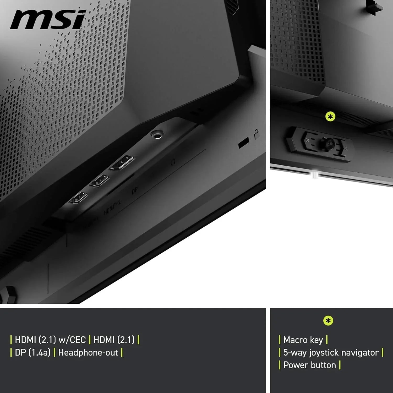 Monitor OLED Gaming 26,5" WQHD - 2560 x 1440 Quantum Dot OLED, 240Hz / 0,03ms - MSI MAG 271QP QD-OLED X24 Display - BREUNOR
