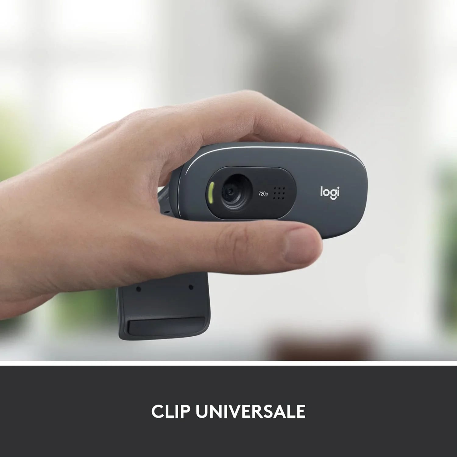 Webcam Logitech C270 HD USB 1MPX , 720p/30fps, Videochiamate HD Widescreen, Correzione Automatica Luminosità, Microfono Riduzione del Rumore - BREUNOR