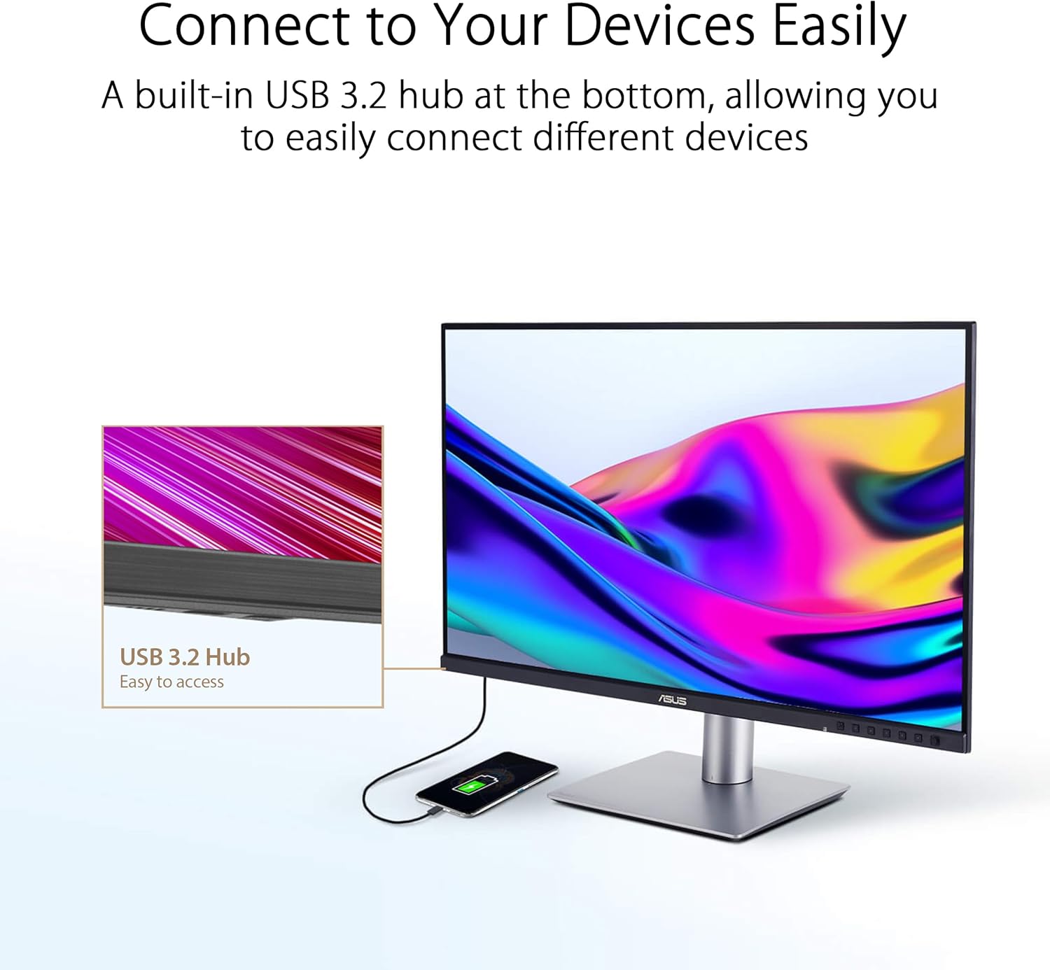 ASUS ProArt PA24ACRV Monitor 24" QHD | IPS | 100% sRGB / 95% DCI-P3 | USB-C 96W PD