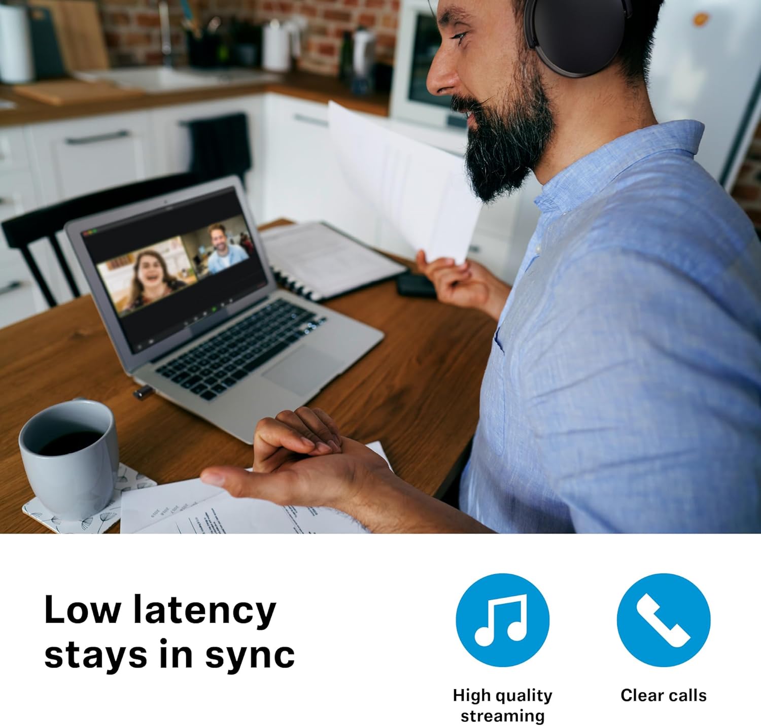 Cuffie Sennheiser ACCENTUM Wireless SE | Include Dongle USB BTD 600, Hybrid ANC e 50 Ore di Batteria