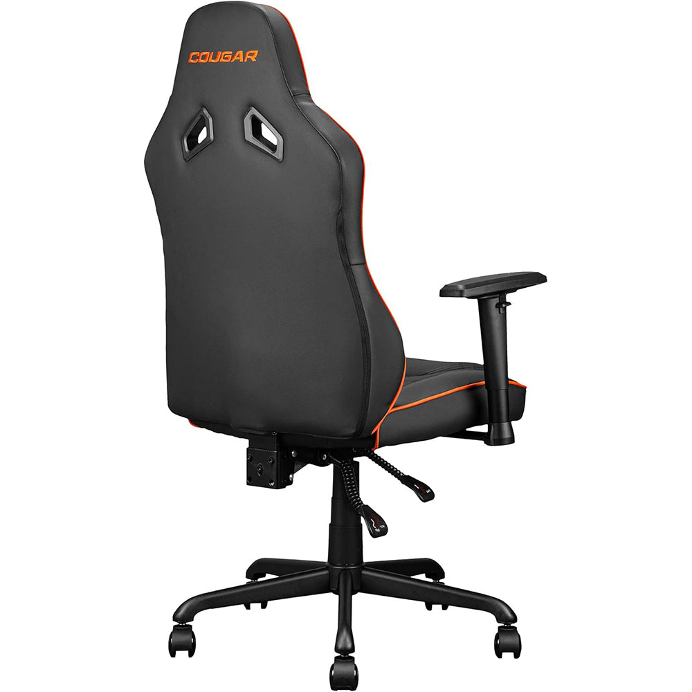 SEDIA GAMING COUGAR FUSION S ERGONOMICA CON SUPPORTO LOMBARE 3D E BRACCIOLI 2D (NERO/ARANCIO)