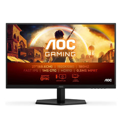 AOC Gaming 27G42E – Monitor Full HD da 27 pollici, 180 Hz, 1 ms, FreeSync Premium, compatibile G-Sync, HDR10 (1920x1080, 1x HDMI 2.0, 1x DisplayPort 1.4)