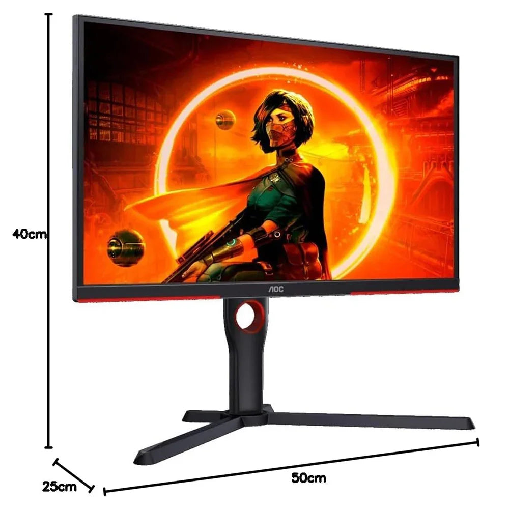 AOC Monitor Gaming 24.5" VA 240Hz FullHD 1ms , A-Sync , Pivot , USB HDMI/DP - BREUNOR