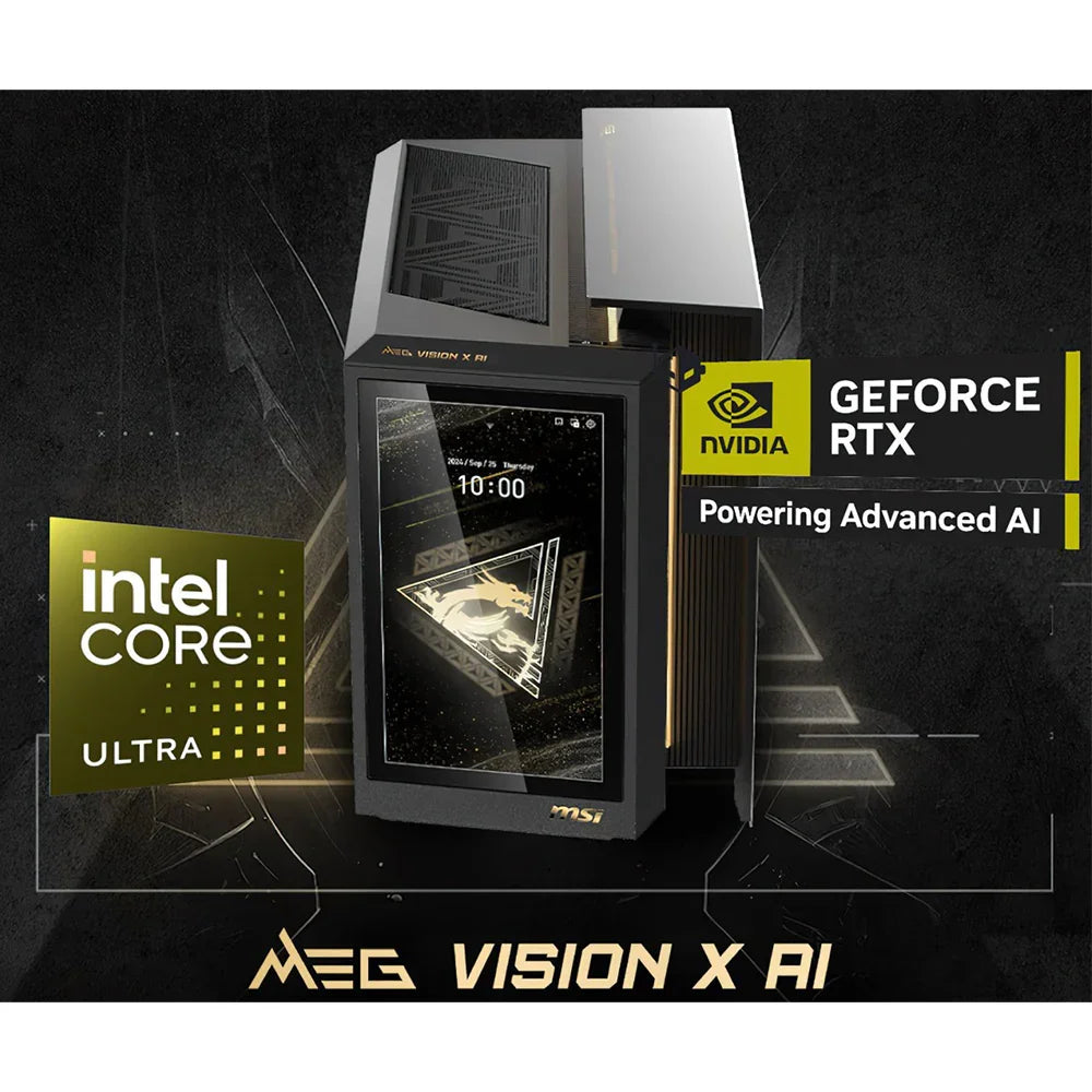 MEG VISION X AI - PC GAMING Intel Core Utra 9 285K, RTX 5080 16GB, RAM 64 GB 6000MHz, PSU 1200W, LIQUID 360MM RGB , Win 11 - BREUNOR