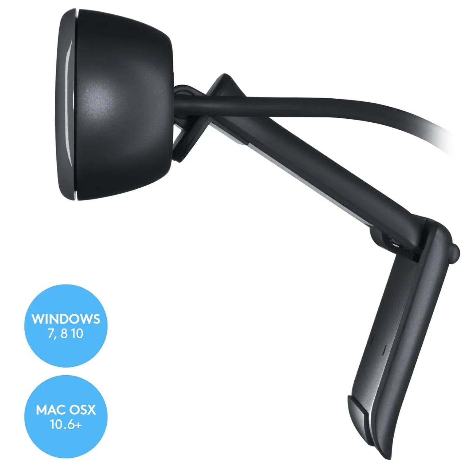 Webcam Logitech C270 HD USB 1MPX , 720p/30fps, Videochiamate HD Widescreen, Correzione Automatica Luminosità, Microfono Riduzione del Rumore - BREUNOR