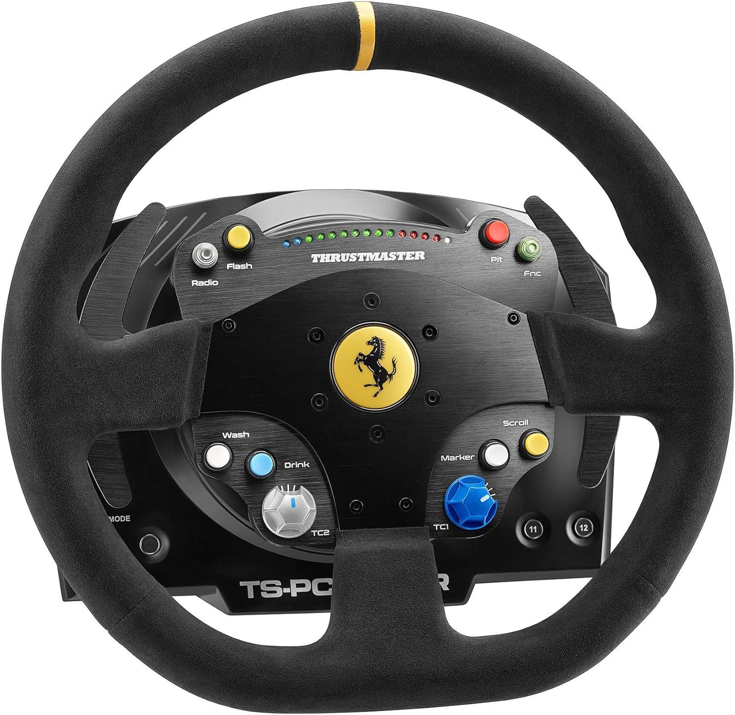 CONTROLLER JOYPAD PER SIMULATORI DI GUIDA , Thrustmaster TS-PC Racer Ferrari 488 Challenge Edition Volante PC Nero - BREUNOR