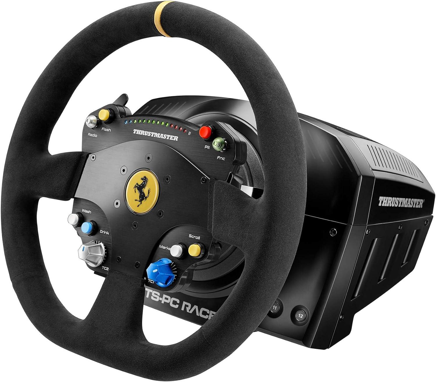 CONTROLLER JOYPAD PER SIMULATORI DI GUIDA , Thrustmaster TS-PC Racer Ferrari 488 Challenge Edition Volante PC Nero - BREUNOR