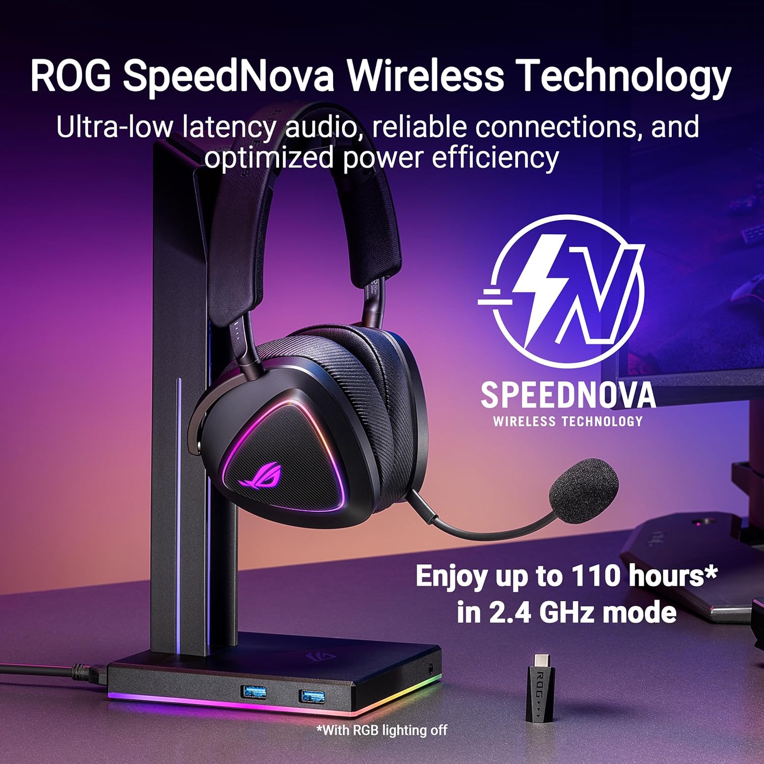 uffie Gaming ASUS ROG Delta S Wireless | Dual Wireless (2.4GHz & Bluetooth), Microfoni AI Beamforming e Ricarica Rapida