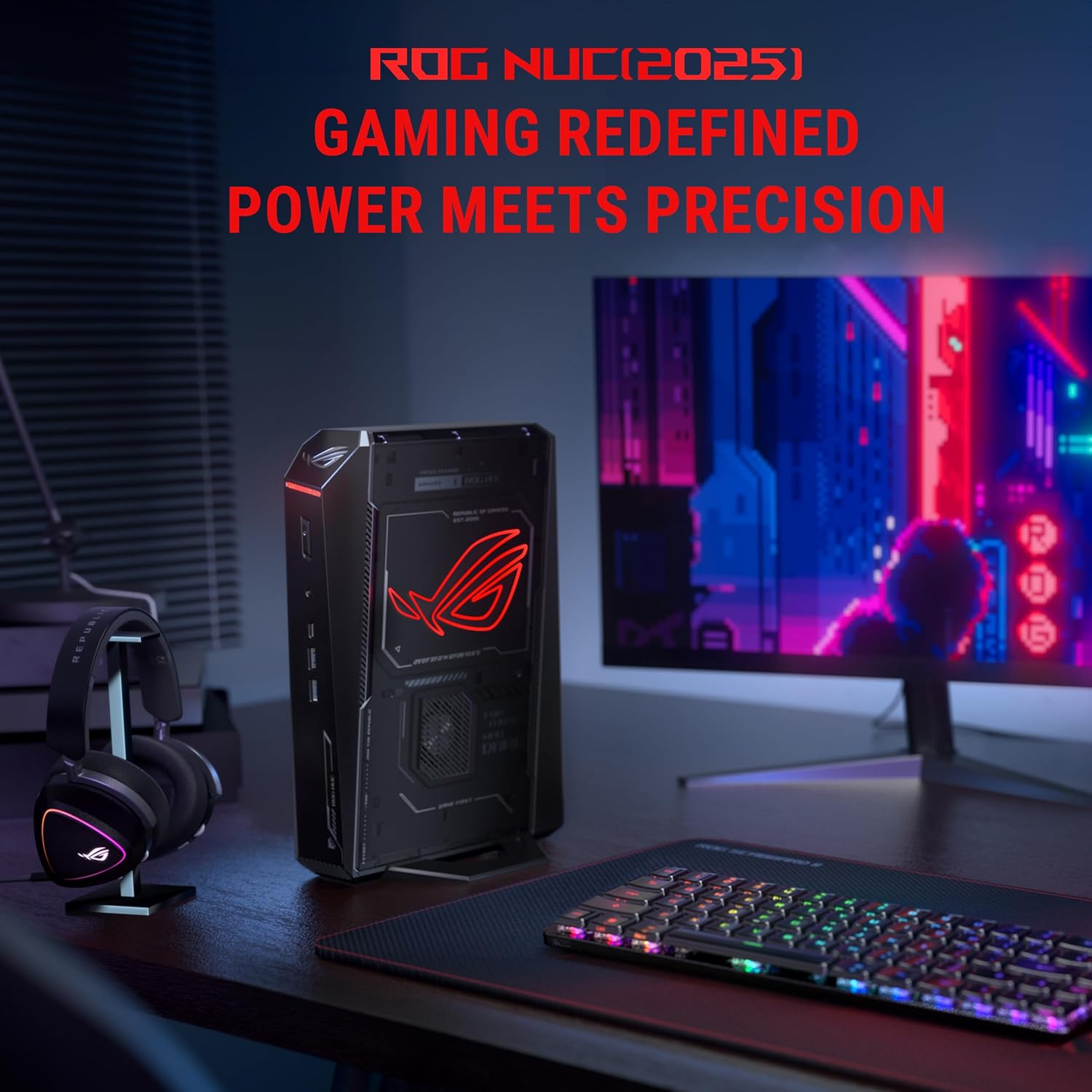 ASUS NUC 15 ROG - MINI PC GAMING Cpu Ultra 9 275HX , 32 GB di RAM DDR5 , SSD da 2 TB , RTX 5080 16Gb , W11 Home