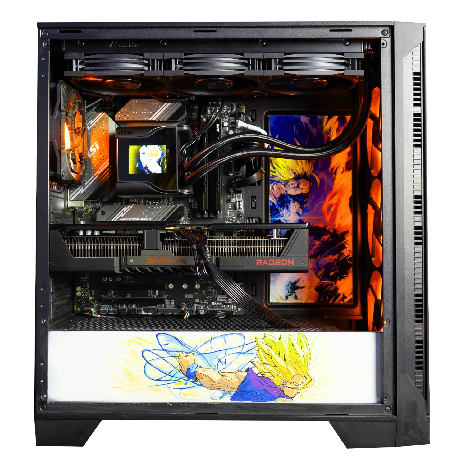 BREUNOR GOHAN V1 - PC Gaming Intel i7 14700K, RX 9070XT 16GB, RAM 32GB DDr5 , SSD 1TB NVMe, AIO 360mm LCD, Windows 11 PRO - BREUNOR