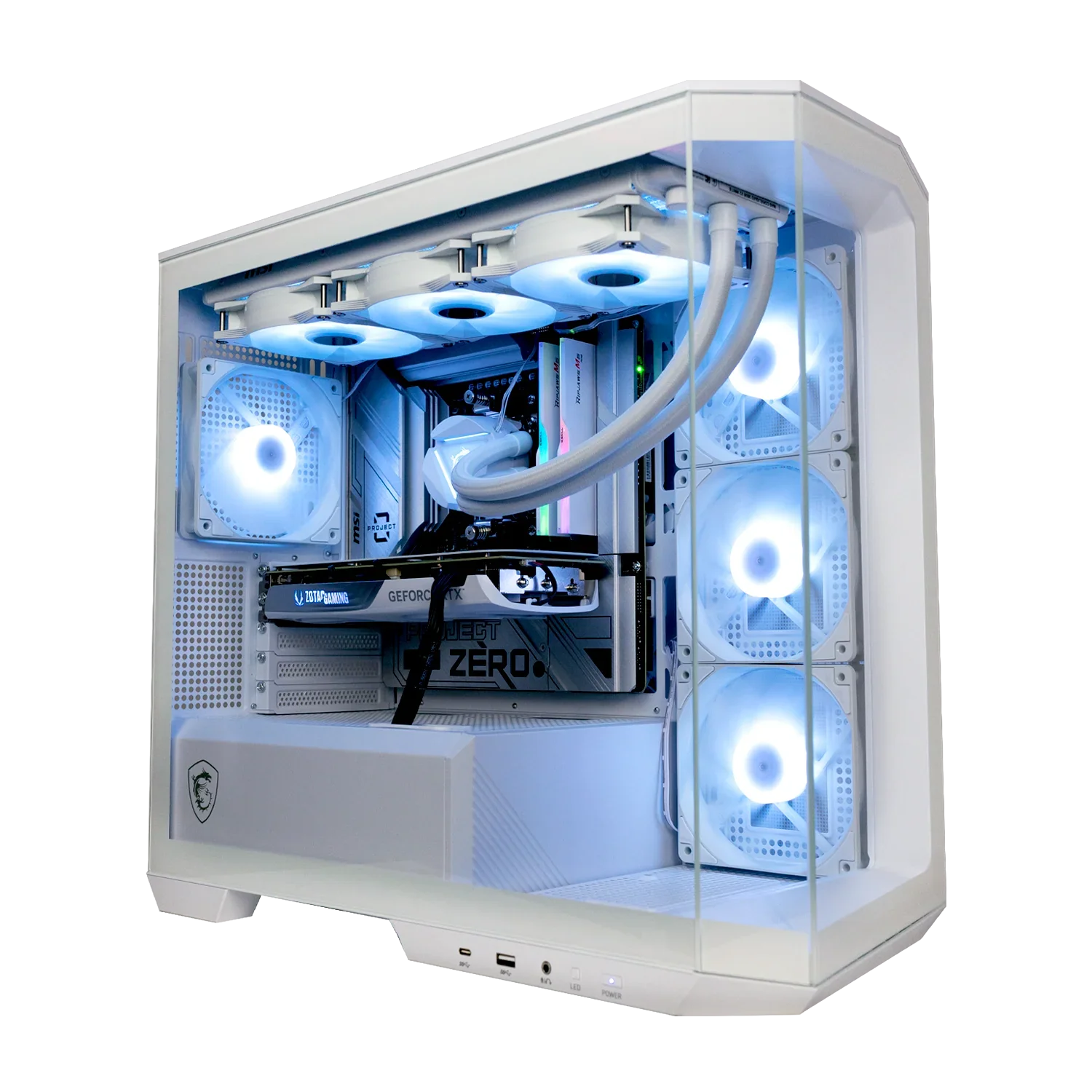 PC GAMING GIGABYTE X870I AORUS PRO ICE WHITE - RTX 5080 16GB WHITE VENTUS MSI - 32Gb DDR 6000MHz WHITE G.SKILL RGB - B3574 - BREUNOR