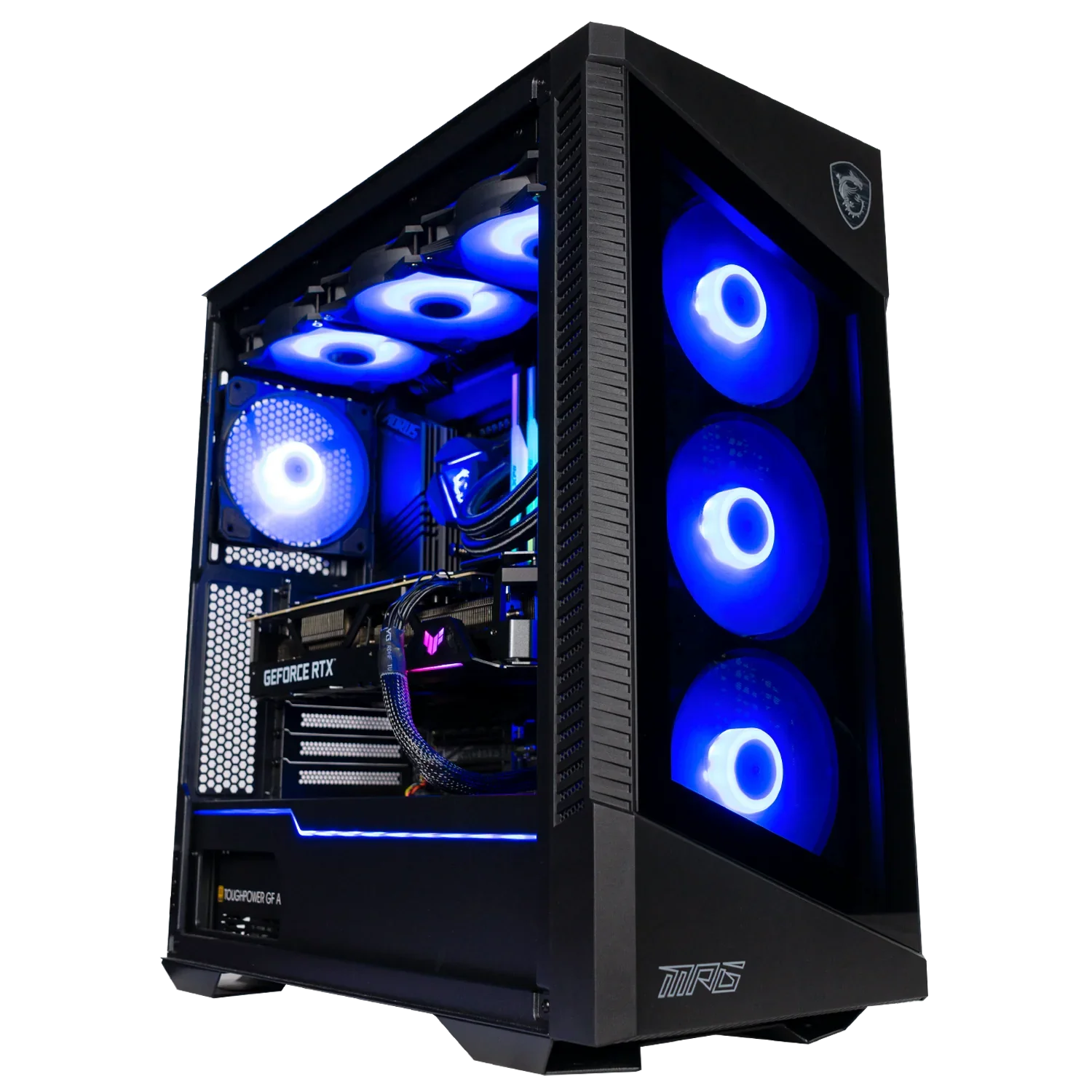 BREUNOR HELLFIRE - Pc Gaming Ryzen 9 9950X, RTX 5080 16GB, RAM 32GB DDR5 6000MHz, SSD NVMe 1TB, Dissipatore a liquido 360mm, Windows 11 Pro - BREUNOR