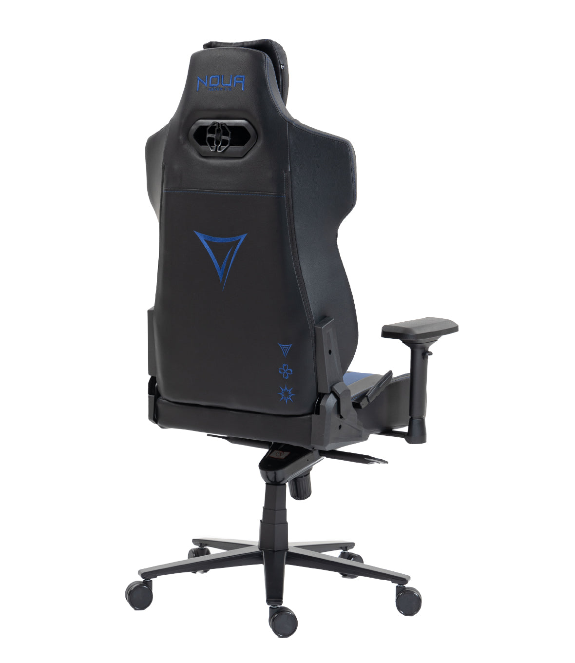 SEDIA GAMING NOUA WAVE ERGONOMICA CON SCHIENALE RECLINABILE 180°, TESSUTO TRASPIRANTE E BRACCIOLI 4D ( Black/Blue )