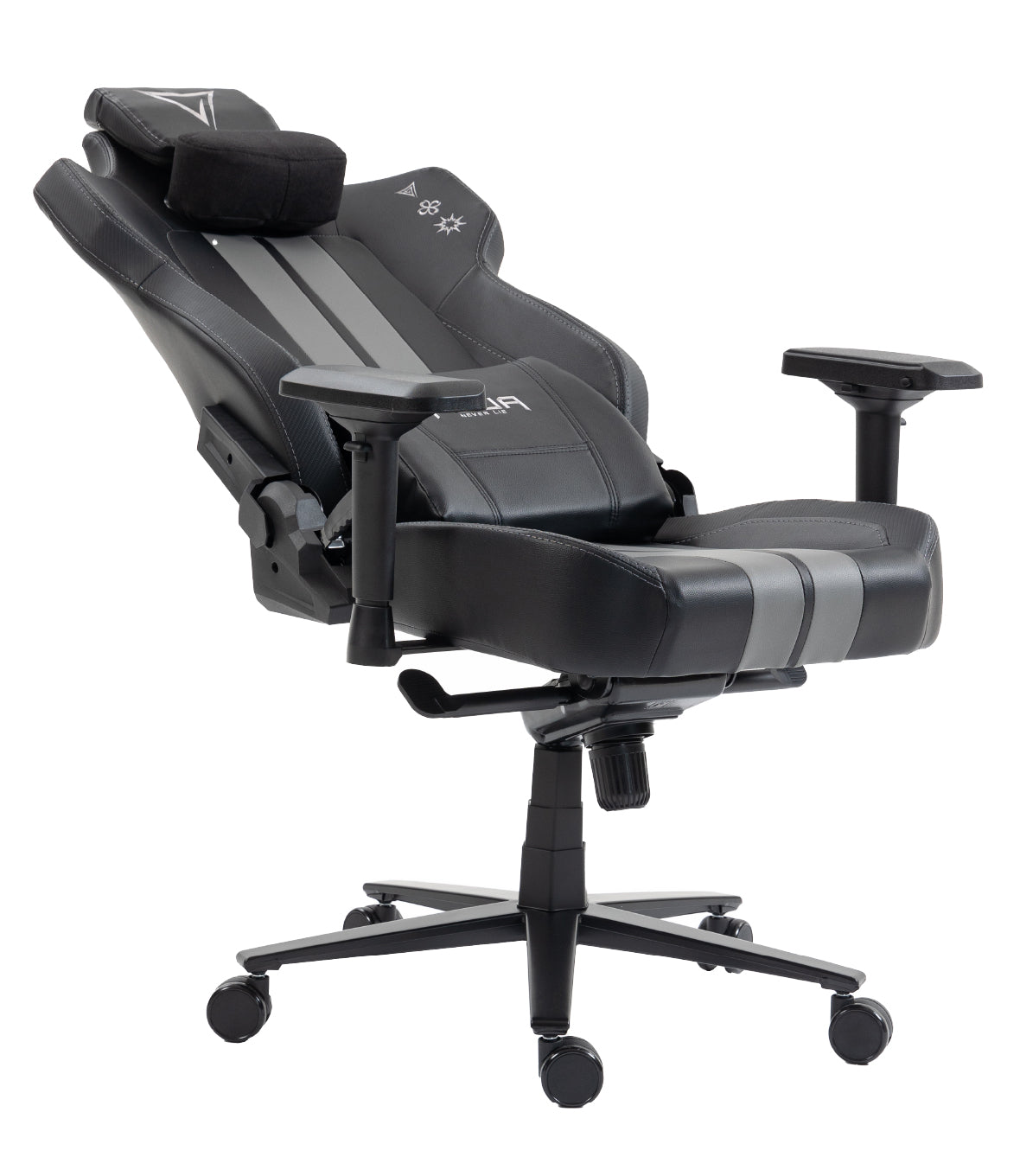 SEDIA GAMING NOUA WAVE ERGONOMICA CON SCHIENALE RECLINABILE 180°, TESSUTO TRASPIRANTE E BRACCIOLI 4D ( Black/Grey)