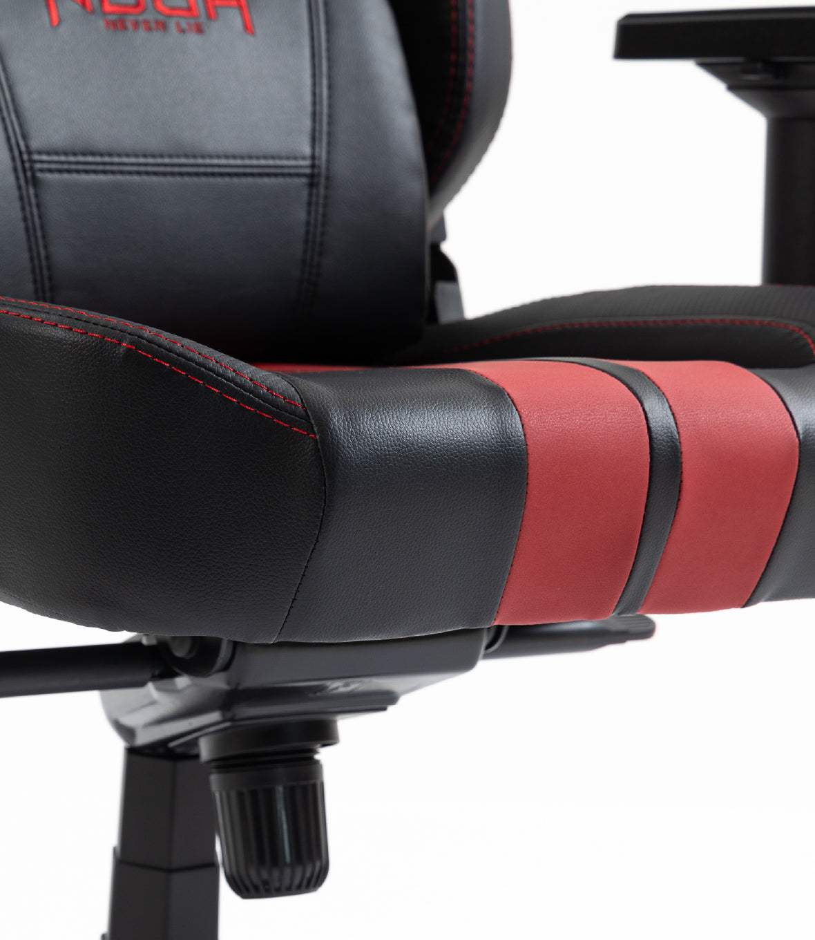 SEDIA GAMING NOUA WAVE ERGONOMICA CON SCHIENALE RECLINABILE 180°, TESSUTO TRASPIRANTE E BRACCIOLI 4D ( Black/Red)