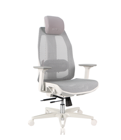 SEDIA GAMING NOUA SOUL WHITE ERGONOMICA IN MESH TRASPIRANTE CON SUPPORTO LOMBARE E BRACCIOLI 3D