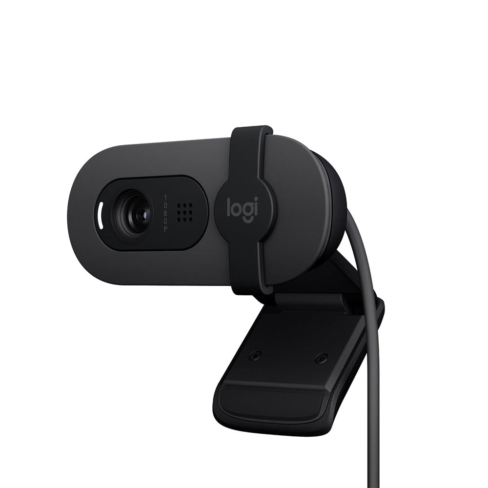Webcam Logitech Brio 100 Full HD per riunioni e streaming, Videochiamate HD Widescreen, Correzione Automatica Luminosità, Microfono Riduzione del Rumore
